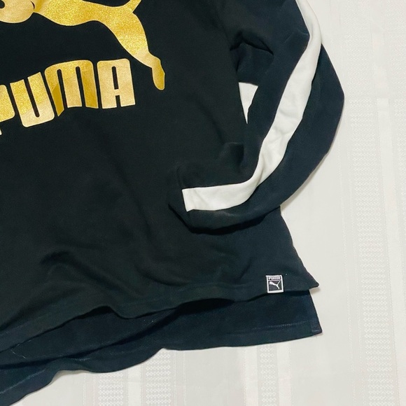 Puma Black Hoodie with Gold Logo - Picture 2 of 6